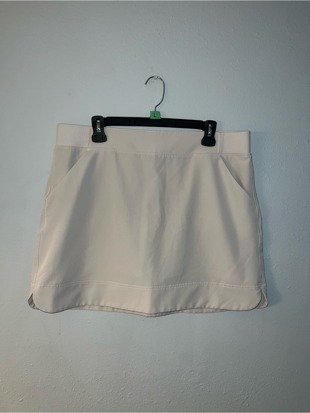 32 Degrees Pull-On Athletic Stretch Skort Solid Beige Women’s L Regular